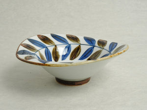 HASAMIYAKI LEAF OVAL SMALL BOWL