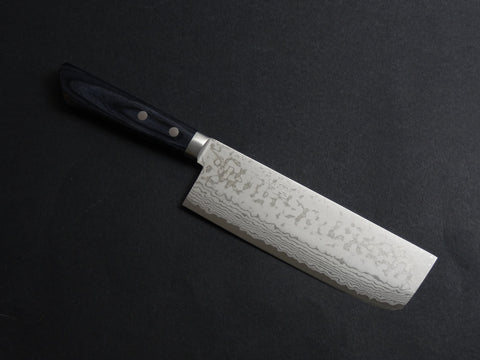 MASUTANI VG-10 DAMASCUS NAKIRI BLUE PAKKA HANDLE 170MM