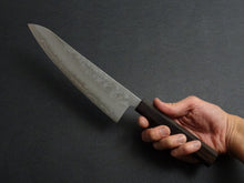 Load image into Gallery viewer, KICHIJI GINREI GINSAN NASHIJI GYUTO 210MM OCTAGONAL MONO EBONY HANDLE

