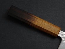 Load image into Gallery viewer, KICHIJI AUS-10 NAWAME DAMASCUS GYUTO 210MM OCTAGONAL BURNT OAK HANDLE
