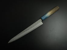 Load image into Gallery viewer, KICHIJI GINSAN NASHIJI SUJIHIKI KNIFE 240MM OCTAGONAL AKATSUKI (BURNT &amp; DYED)  HANDLE
