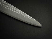 Load image into Gallery viewer, TSUNEHISA AOGAMI SUPER STAINLESS CLAD HAMMERED MIGAKI PETTY 135MM CHERRY WOOD HANDLE
