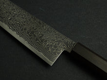 Load image into Gallery viewer, KICHIJI RYUHYO KUROZOME SG2 DAMASCUS BUNKA 180MM OCTAGONAL MONO EBONY HANDLE
