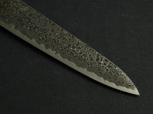 Load image into Gallery viewer, KICHIJI RYUHYO KUROZOME SG2 DAMASCUS PETTY 150MM OCTAGONAL MONO EBONY HANDLE
