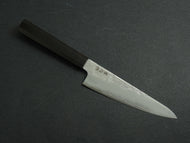 KICHIJI GINREI GINSAN NASHIJI KO-SANTOKU 150MM OCTAGONAL MONO EBONY HANDLE