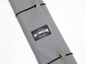 HI-CONDITION HANPU CANVAS 6 POCKETS KNIFE ROLL GREY  (Cotton Carry Bag included)*