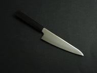 KICHIJI HIKARI SLD STAINLESS CLAD 3 LAYER KO-SANTOKU 150MM OCTAGONAL MONO EBONY HANDLE