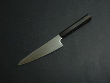 Load image into Gallery viewer, KICHIJI HIKARI SLD STAINLESS CLAD 3 LAYER KO-SANTOKU 150MM OCTAGONAL MONO EBONY HANDLE
