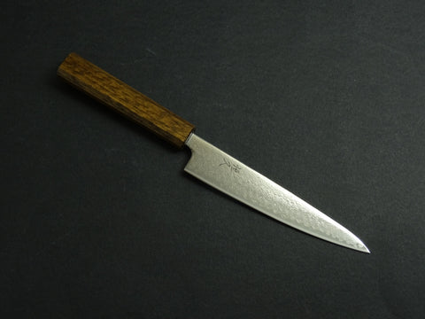 TSUNEHISA VG-10 DAMASCUS PETTY KNIFE 150MM OCTAGONAL BLACK OAKWOOD HANDLE