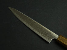 Load image into Gallery viewer, TSUNEHISA VG-10 DAMASCUS PETTY KNIFE 150MM OCTAGONAL BLACK OAKWOOD HANDLE
