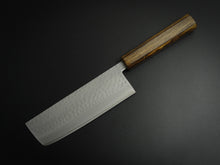Load image into Gallery viewer, MASUTANI VG-1 GOLD HAMMERED NAKIRI 165MM OAK/BAIKOKU HANDLE

