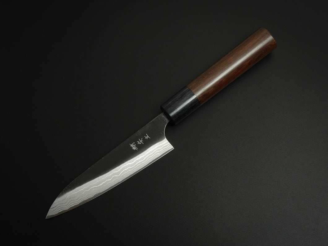 KATSUSHIGE ANRYU SHIROGAMI-2 KUROUCHI PETTY 120MM ROSE WOOD HANDLE