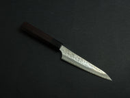 YU KUROSAKI AOGAMI SUPER KOKUSEN PETTY 120MM ROSE WOOD HANDLE