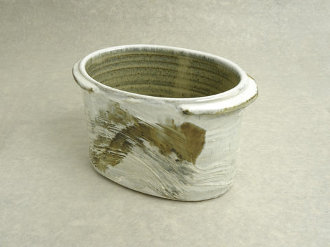 RUBEN ICE PAIL WHITE WITH A PAIR OF TONGS