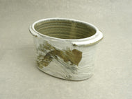 RUBEN ICE PAIL WHITE WITH A PAIR OF TONGS