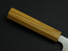 Load image into Gallery viewer, KICHIJI SG2 ARARE SANTOKU 165MM OCTAGONAL OLIVE MONO HANDLE*

