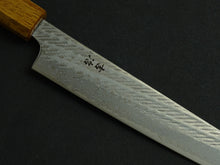 Load image into Gallery viewer, KICHIJI AUS-10 NAWAME DAMASCUS SUJIHIKI 240MM OCTAGONAL BURNT OAK HANDLE
