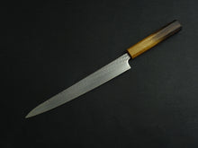 Load image into Gallery viewer, KICHIJI AUS-10 NAWAME DAMASCUS SUJIHIKI 240MM OCTAGONAL BURNT OAK HANDLE
