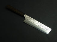 KICHIJI HAYABUSA VG-10 HAMMERED NAKIRI KNIFE 170MM OCTAGONAL MONO BUBINGA HANDLE