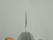 Load image into Gallery viewer, KICHIJI HAYABUSA VG-10 HAMMERED NAKIRI KNIFE 170MM OCTAGONAL MONO BUBINGA HANDLE
