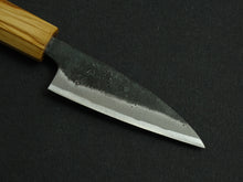 Load image into Gallery viewer, HATSUKOKORO SUMI AOGAMI-2 KUROUCHI PARING 80MM OCTAGONAL MONO OLIVE HANDLE
