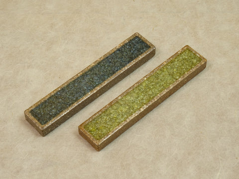 CERAMIC CUTLERY REST (MONET GREEN/KILN BLUE)