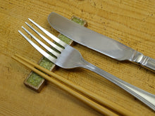 Load image into Gallery viewer, CERAMIC CUTLERY REST (MONET GREEN/KILN BLUE)
