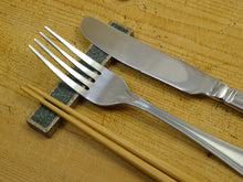 Load image into Gallery viewer, CERAMIC CUTLERY REST (MONET GREEN/KILN BLUE)
