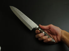 Load image into Gallery viewer, MASUTANI SEKKA VG-10 NASHIJI DAMASCUS GYUTO 180MM BROWN HANDLE
