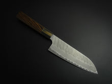 Load image into Gallery viewer, NIGARA AOGAMI SUPER CORE STAINLESS CLAD MIGAKI HAMMERED SANTOKU 180MM
