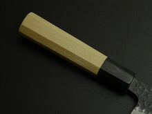 Load image into Gallery viewer, OUL AOGAMI SUPER STAINLESS CLAD KUROUCHI HAMMERED NAKIRI 165MM OCTAGONAL MAGNOLIA WOOD HANDLE
