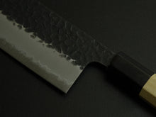 Load image into Gallery viewer, OUL AOGAMI SUPER STAINLESS CLAD KUROUCHI HAMMERED NAKIRI 165MM OCTAGONAL MAGNOLIA WOOD HANDLE
