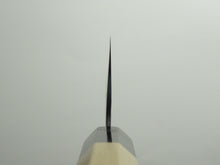 Load image into Gallery viewer, OUL AOGAMI SUPER STAINLESS CLAD KUROUCHI HAMMERED NAKIRI 165MM OCTAGONAL MAGNOLIA WOOD HANDLE

