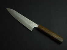 Load image into Gallery viewer, OUL 440C HAMMERED DAMASCUS GYUTO 180MM OCTAGONAL BLACK OAKWOOD HANDLE
