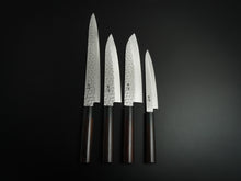 Load image into Gallery viewer, KICHIJI VG-10 33 LAYER HAMMERED DAMASCUS ROSEWOOD HANDLE 4 KNIVES SET
