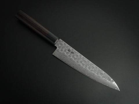KICHIJI VG-10 33 LAYER HAMMERED DAMASCUS GYUTO 180MM ROSEWOOD HANDLE