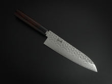 Load image into Gallery viewer, KICHIJI VG-10 33 LAYER HAMMERED DAMASCUS SANTOKU KNIFE ROSEWOOD HANDLE
