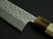 Load image into Gallery viewer, KICHIJI SHIROGAMI-1 / STAINLESS CLAD HAMMERED BUNKA 175MM OCTAGONAL HANDLE
