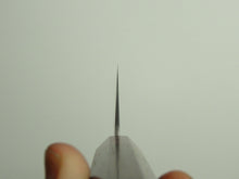 Load image into Gallery viewer, KICHIJI GINSAN DAMASCUS HAMMERED SANTOKU 170MM OCTAGONAL ROSEWOOD HANDLE
