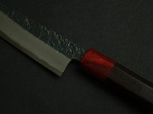 Load image into Gallery viewer, MUNEISHI AOGAMI IRON CLAD KUROUCHI HAMMERED PETTY 135MM OCTAGONAL ROSEWOOD HANDLE
