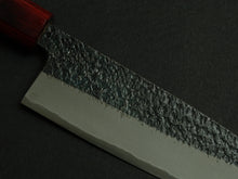 Load image into Gallery viewer, MUNEISHI AOGAMI IRON CLAD KUROUCHI HAMMERED SANTOKU 165MM OCTAGONAL ROSEWOOD HANDLE
