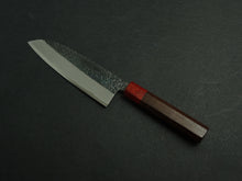 Load image into Gallery viewer, MUNEISHI AOGAMI IRON CLAD KUROUCHI HAMMERED SANTOKU 165MM OCTAGONAL ROSEWOOD HANDLE
