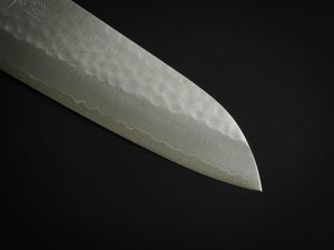 MASUTANI VG-1 GOLD HAMMERED GYUTO 180MM NATURAL OAKWOOD HANDLE
