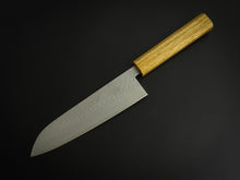 Load image into Gallery viewer, MASUTANI VG-1 GOLD HAMMERED GYUTO 180MM NATURAL OAKWOOD HANDLE
