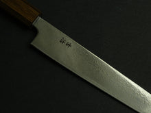 Load image into Gallery viewer, KICHIJI VG-10 DAMASCUS SUJIHIKI 240MM OCTAGONAL OAK HANDLE
