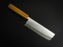 Load image into Gallery viewer, MASUTANI VG-1 GOLD HAMMERED NAKIRI 165MM NATURAL OAKWOOD HANDLE
