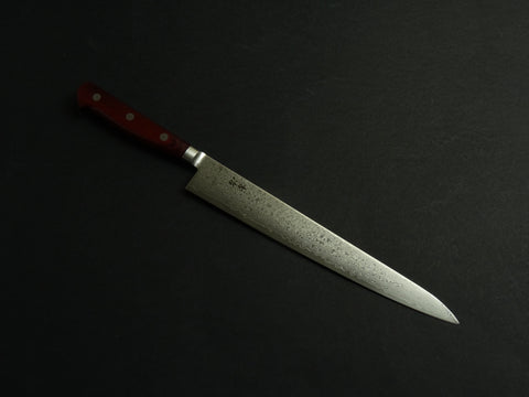 KICHIJI VG-10 33 LAYER DAMASCUS SUJIHIKI 240MM RED HANDLE