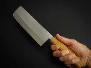 MASUTANI VG-1 GOLD HAMMERED NAKIRI 165MM NATURAL OAKWOOD HANDLE