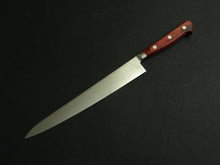 Load image into Gallery viewer, KICHIJI VG-10 33 LAYER DAMASCUS SUJIHIKI 240MM RED HANDLE
