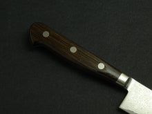 Load image into Gallery viewer, KICHIJI VG-10 33 LAYER DAMASCUS SUJIHIKI 240MM BROWN HANDLE
